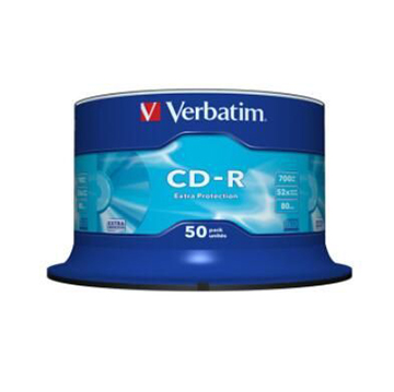 Verbatim Extra Protection CD-R 700MB 52x 80Min Conf.50Pz