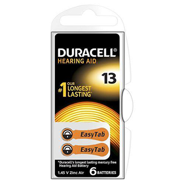 Duracell EasyTab  Activair Misura 13 Blister 6Pz CONFEZIONI DA 10 PEZZI