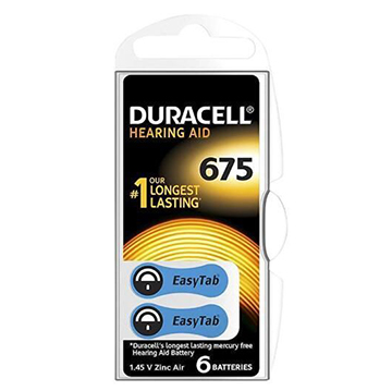 Duracell EasyTab  Activair Misura 675 Blister 6Pz CONFEZIONE DA 10 PEZZI