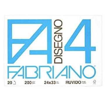 FABRIANO F4 BLOCCO 24X33 RUVIDO 200GR 20FG  5000597