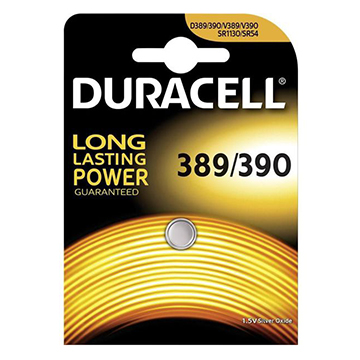 Duracell Silver Batteria Pila 389/390 SR 1130 SR 54 AG10 CONFEZIONI DA 10 PEZZI