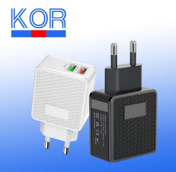 ADATTATORE 2USB 3.1A BIANCO