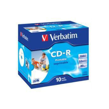 Verbatim Stampabile CD-R 700MB 52x 80min Conf.10Pz