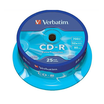 Verbatim Extra Protection CD-R 700MB 52x 80Min Conf.25Pz