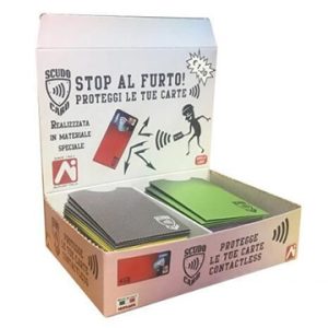 PORTACARD 0,12MM  PER  CARTE  CONTACTLESS  ANTILETTURA  CON.F  72 PZ