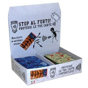 PORTACARD 0,12MM  PER  CARTE  CONTACTLESS  ANTILETTURA  CON.F  72 PZ