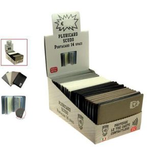 PORTACARD  PROTEZIONE  CONTACTLESS  A LIBRO  14  SCOMPARTI  CONF.24PZ