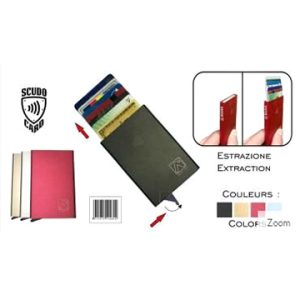 A51A CUSTOFIA METALLO RFID PROTECION AD ESTRAZIONE CON.12