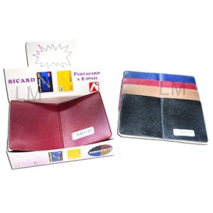 A64A BICARD PORTACARD A 2 SPAZI SIMILPELLE CF.40