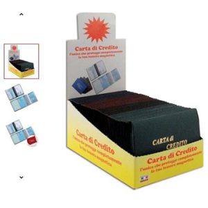 PORTA  CARD  IN PVC  ESPANSO  COLERATO  A  5 SCOMPARTI  CONF.24PZ