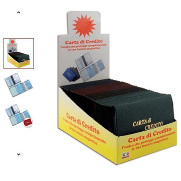 PORTA  CARD  IN PVC  ESPANSO  COLERATO  A  5 SCOMPARTI  CONF.24PZ
