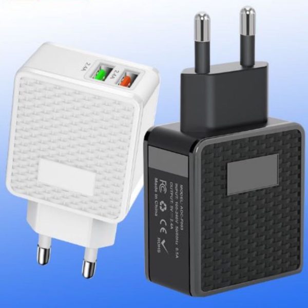 ADATTATORE 2USB 3.1A BIANCO