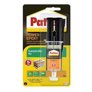COLLA(2751315)  PATTEX  POWER  EPOXY  SALDATUTTO 5 MIN 28G BLIS 6PZ